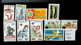 CENTRAFRIQUE TIMBRES NEUFS** 1964-66. COTE 13.40 EUROS /U543