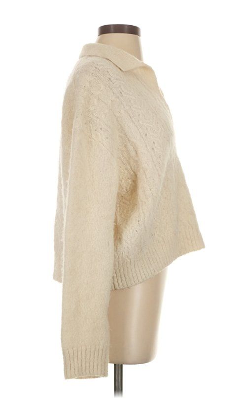 Samsøe Samsøe Maglioni & Felpe: Samsoe Samsoe alpaca wool cable knit polo collar sweater S – Usato da Geneve venduto da readycat 2