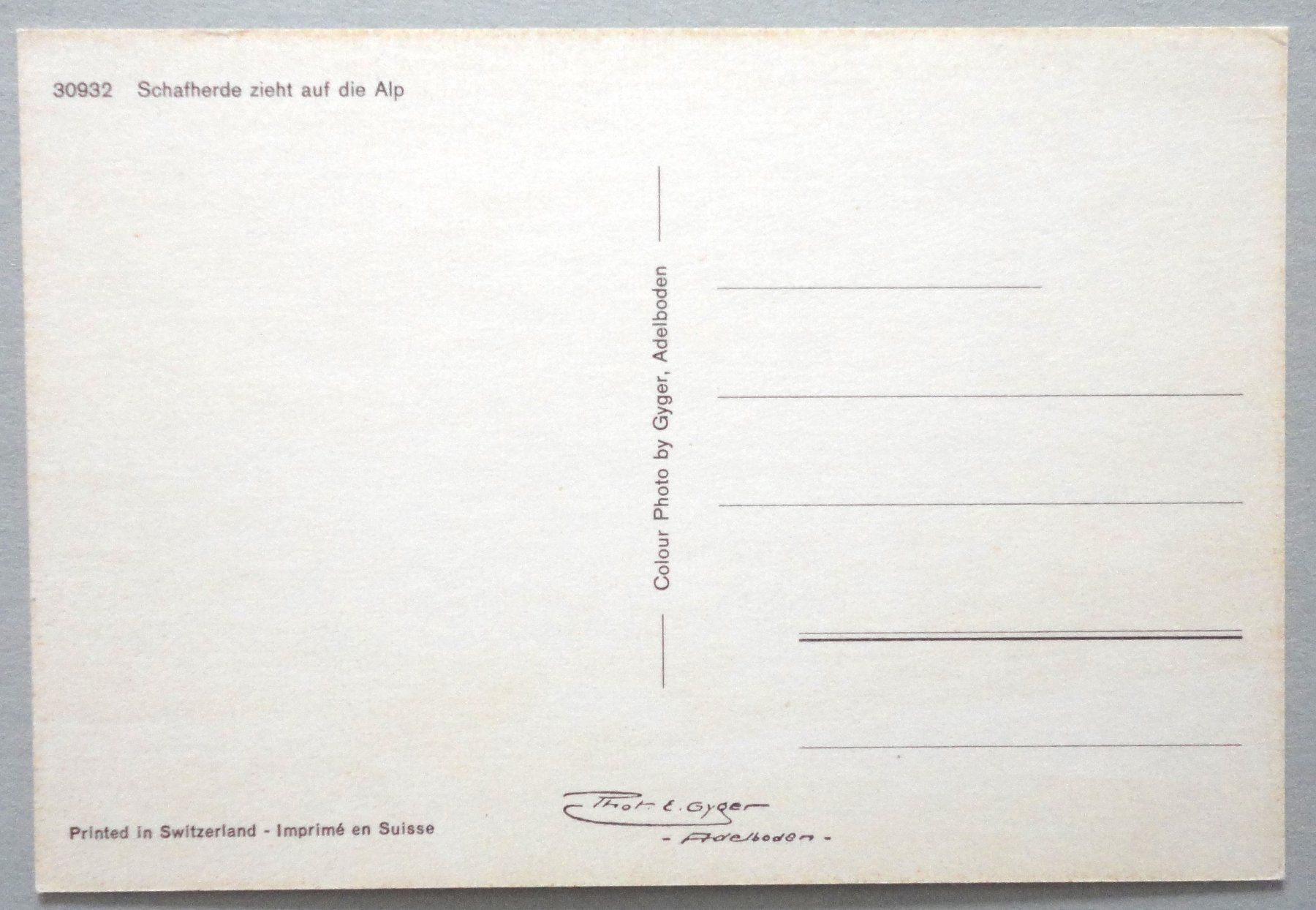Cartoline postali: Schafherde zieht auf die Alp – Usato da Fétigny venduto da Billy2miny 1