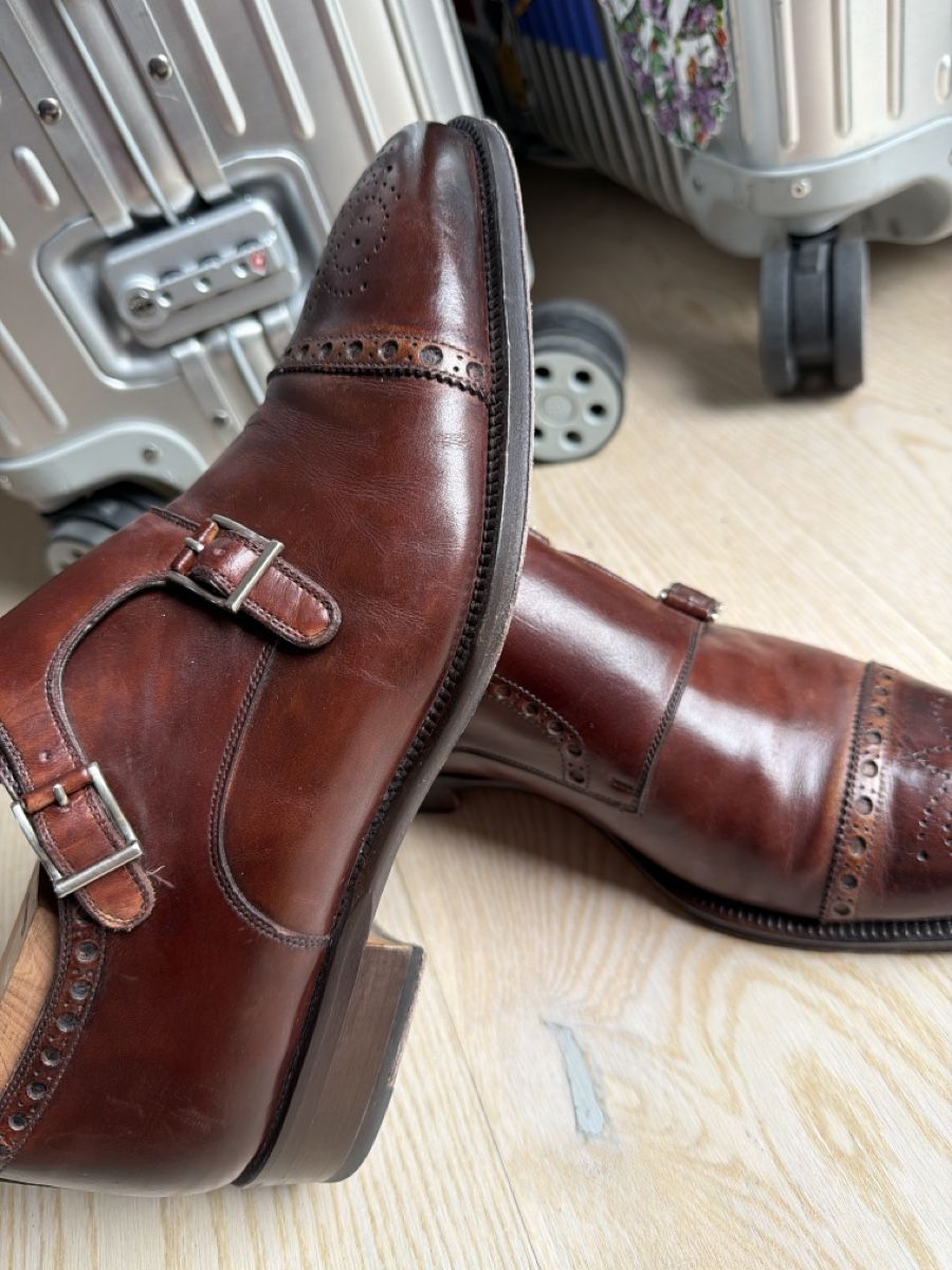 Scarpe da uomo: Magnanni double monk brogue shoes 8 41 – Usato da Mont-sur-Lausanne venduto da sashwindow 2