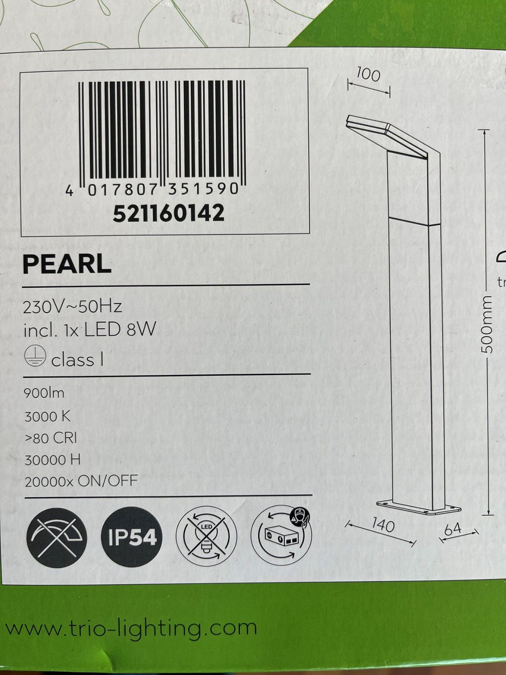 Lampade: PEARL Aussenleuchte Trio 50 cm – Nuovo (secondo la descrizione) da Meilen venduto da kolibri8704 2