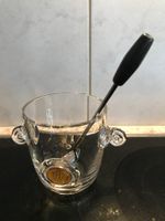 Cocktail Kristallglas Eiskübel mit versilbertem Eislöffel