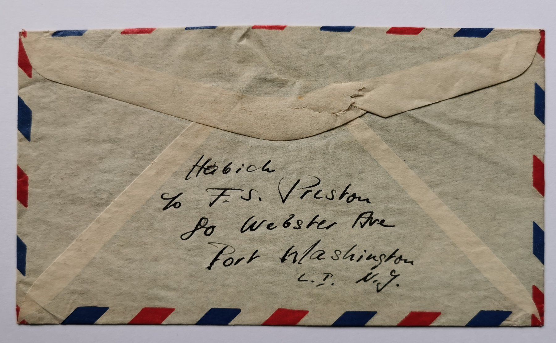Alle Briefmarken: Luftpost-Brief USA 1946 – Gebraucht aus Aadorf von Chnorli-Furz 1