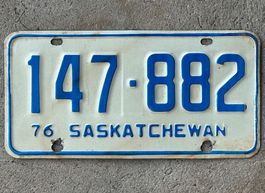 Alte Autonummer Kanada Saskatchewan 1976 50 Jahre
