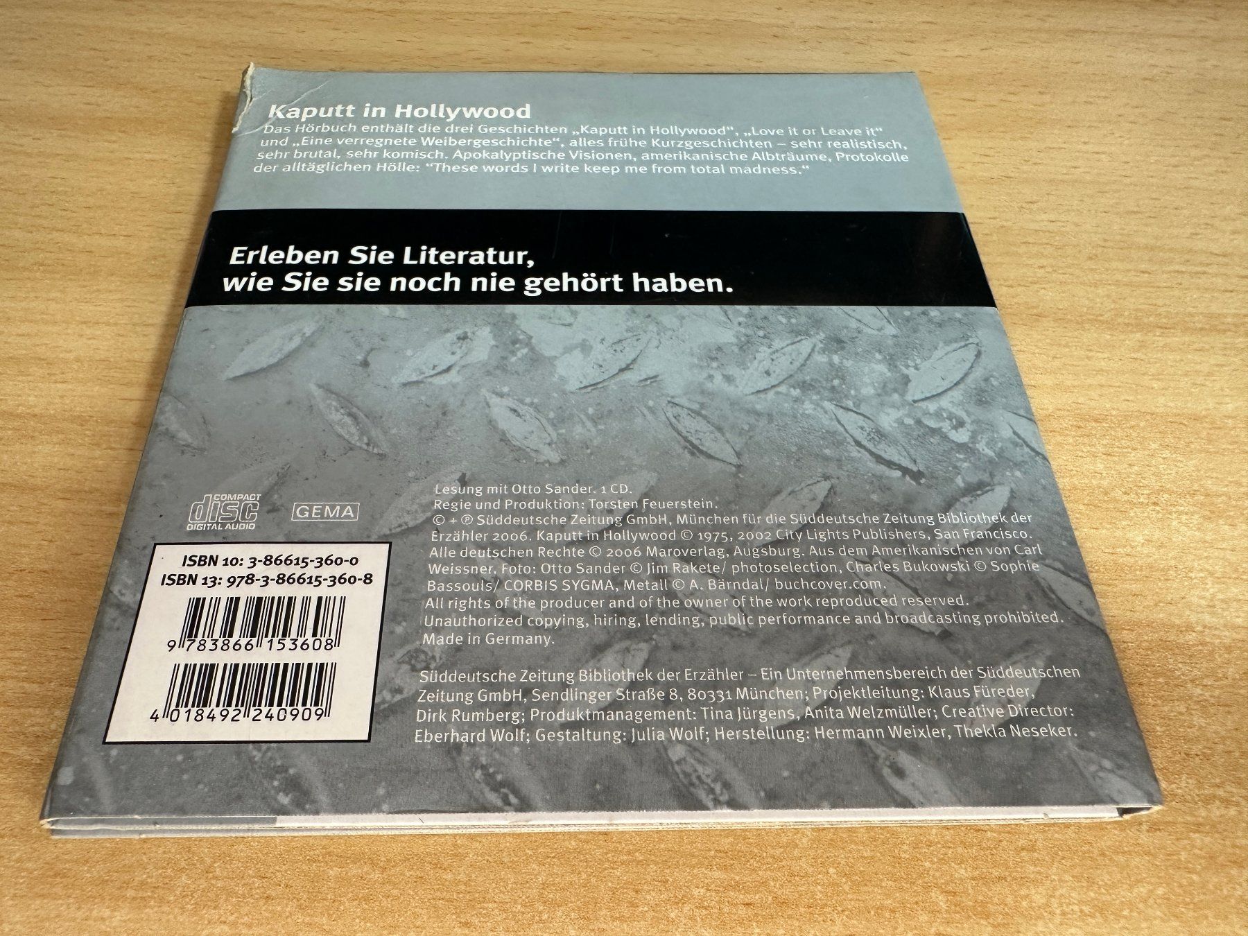 Audiolibri: Kaputt in Hollywood - Otto Sander liest Bukowski – Usato da Rikon im Tösstal venduto da Alpenmutz 1