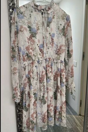 Cute Woman Dress Floral Print Size 36