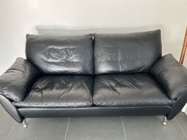 Schwarzes Rolf Benz Sofa, Top Zustand - Schnäppchen!
