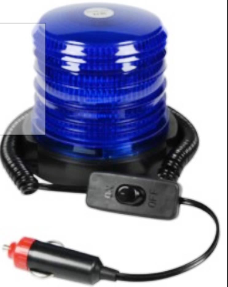 Lampen: LED RUNDUMKENNLEUCHTE MIT MAGNETFUSS BLAU 12Volt – Neu und originalverpackt aus St. Gallen von schnaeppchen-preise