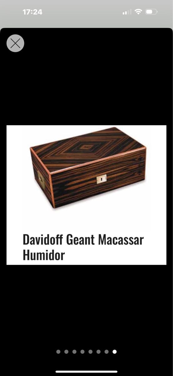 Davidoff Humidor per sigari: Humidor Davidoff Geant Macassar, Top – Usato da Safenwil venduto da Corahund 1