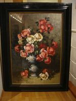 Impressionist Rosen professionell Gemälde Öl Signatur