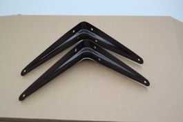 2x Tablar Winkel 150 mm x 125 mm Braun lackiert