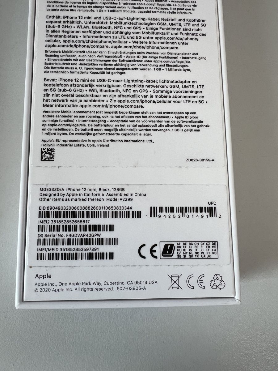 Apple Handys / Smartphones: iPhone 12 mini Black 128GB – Gebraucht aus Gränichen von  2