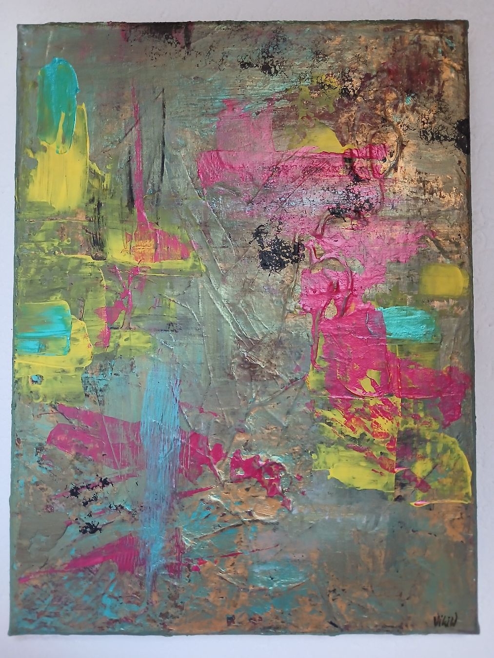 Dipinti: Painting: "Headless Thoughts", canvas frame, 30 x 40 cm – Nuovo e nell'imballaggio originale da Turbenthal venduto da viw_48fr