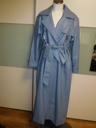 Mann Frau Unisex Langer schwerer KL Mantel 36/38 hellblau