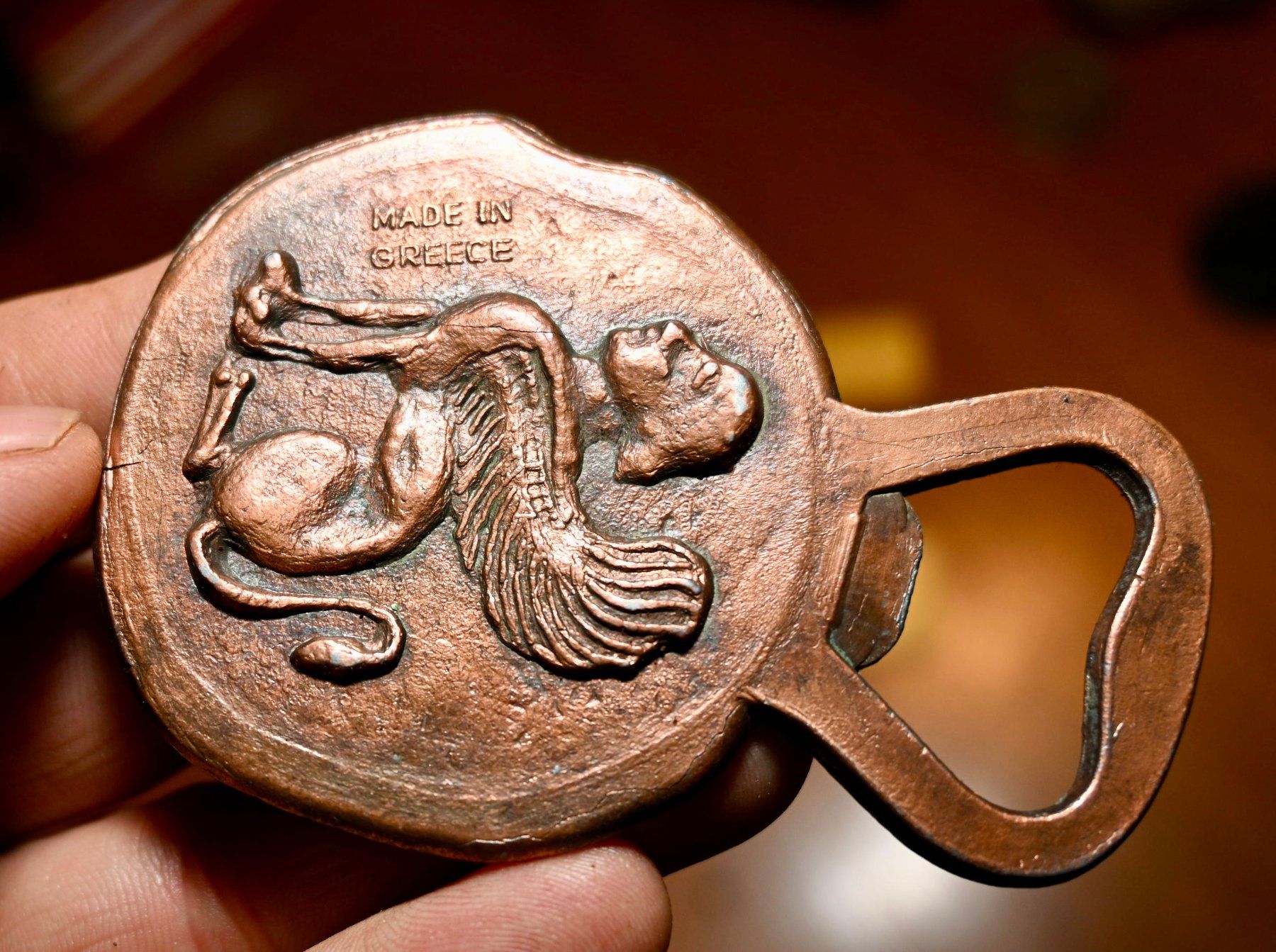 Flaschenöffner & -verschlüsse: VINTAGE Bronze Flaschenöffner MADE IN GREECE Sphinx – Gebraucht aus Pfaffhausen von mono_rec 2