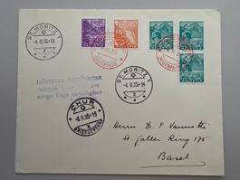 1935 Winteralpenpost Julierpost  Landschaftsbilder 195-197