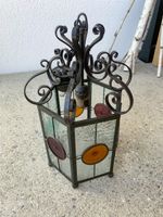 Garten Lampe farbiges Glas Schmiedeisen Wohnzimmer