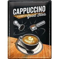 Blechschild 3D-CAPPUCCINO-GOOD IDEA - 30 X 40 CM