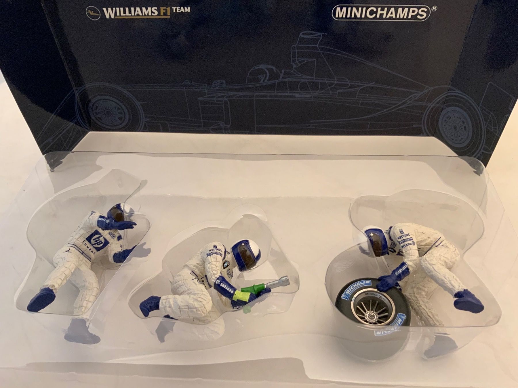 Statuette: Figuren-Set, Formula 1, Team Williams, Massstab 1:18 – Nuovo e nell'imballaggio originale da Erlenbach im Simmental venduto da Model_box 3