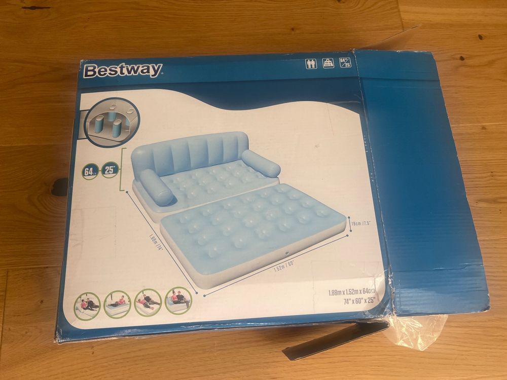 INTEX Sofa Lounge Couch Ausziehbar Camping Luftbett Gästebett Bett