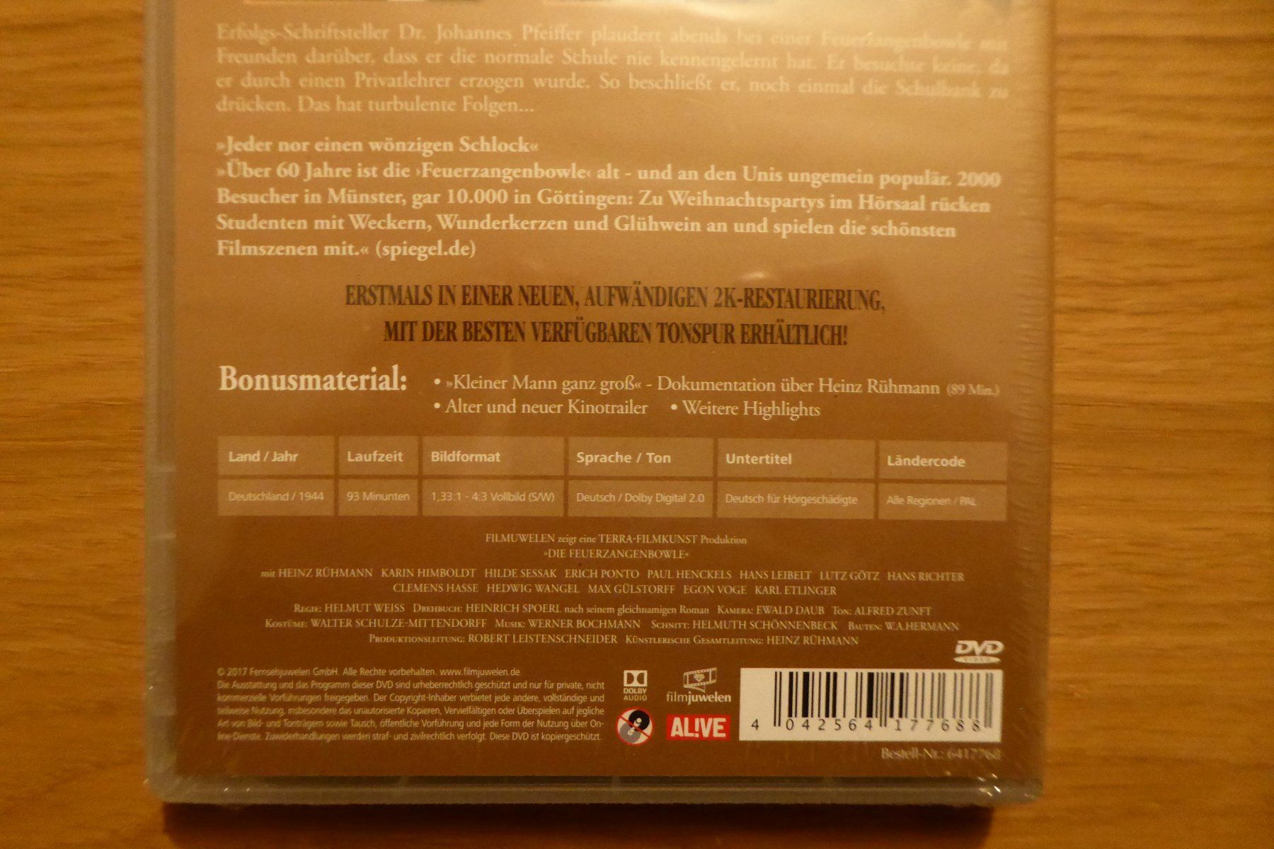 Alle DVDs: DVD OVP Die Feuerzangenbowle – Neu und originalverpackt aus Allschwil von Summelsarium 3