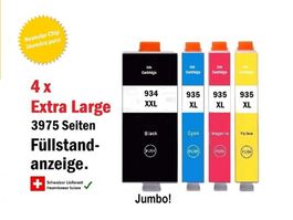 HP-934 XL HP-935 XL – Komp. Drucker-Patronen Tinte (4x)