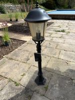 Pollerlampe Garten Sockel Lampe schwarz