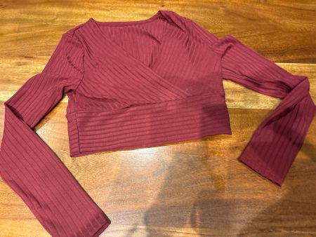 Bordeaux rotes Herbst-Top, Grösse S