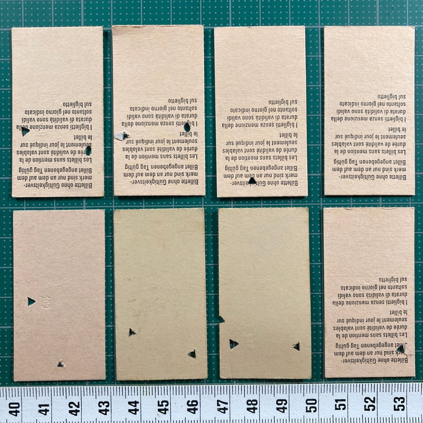 Billets: Stein - Säckingen, 8 alte Edmondsonsche Bahn Billette, SBB – D'occasion à Lenzburg par fh1 1