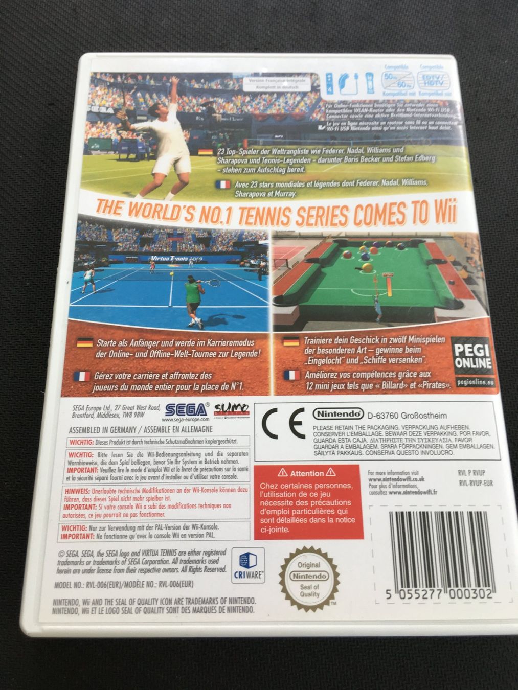 Nintendo Giochi: Virtua Tennis 2009 - Nintendo Wii – Usato da St.Gallen venduto da Punktchen01 1