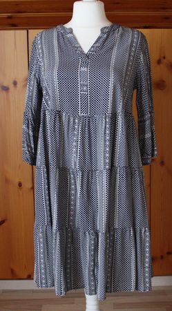 Kleid Langarm GINA schwarz - weiss Gr. 44