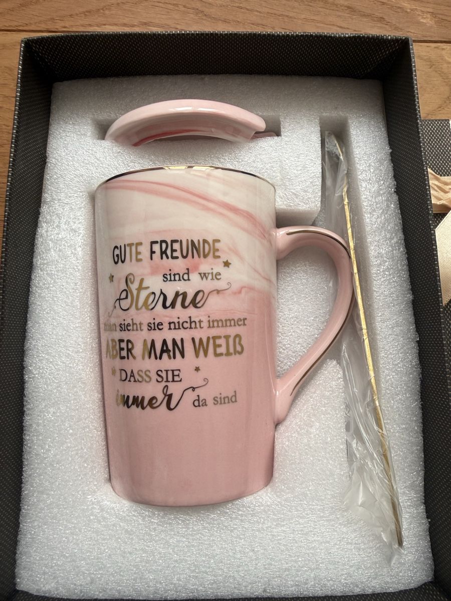 Tazze: GESCHENKSET MIT TASSE UND LÖFFEL – Nuovo e nell'imballaggio originale da Goldach venduto da jil_vnd8 2