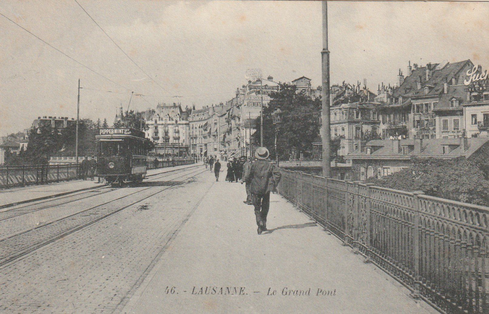 Cartoline postali: Lausanne Le Grand Pont mit Tram – Usato da Rorschacherberg venduto da fratovi2