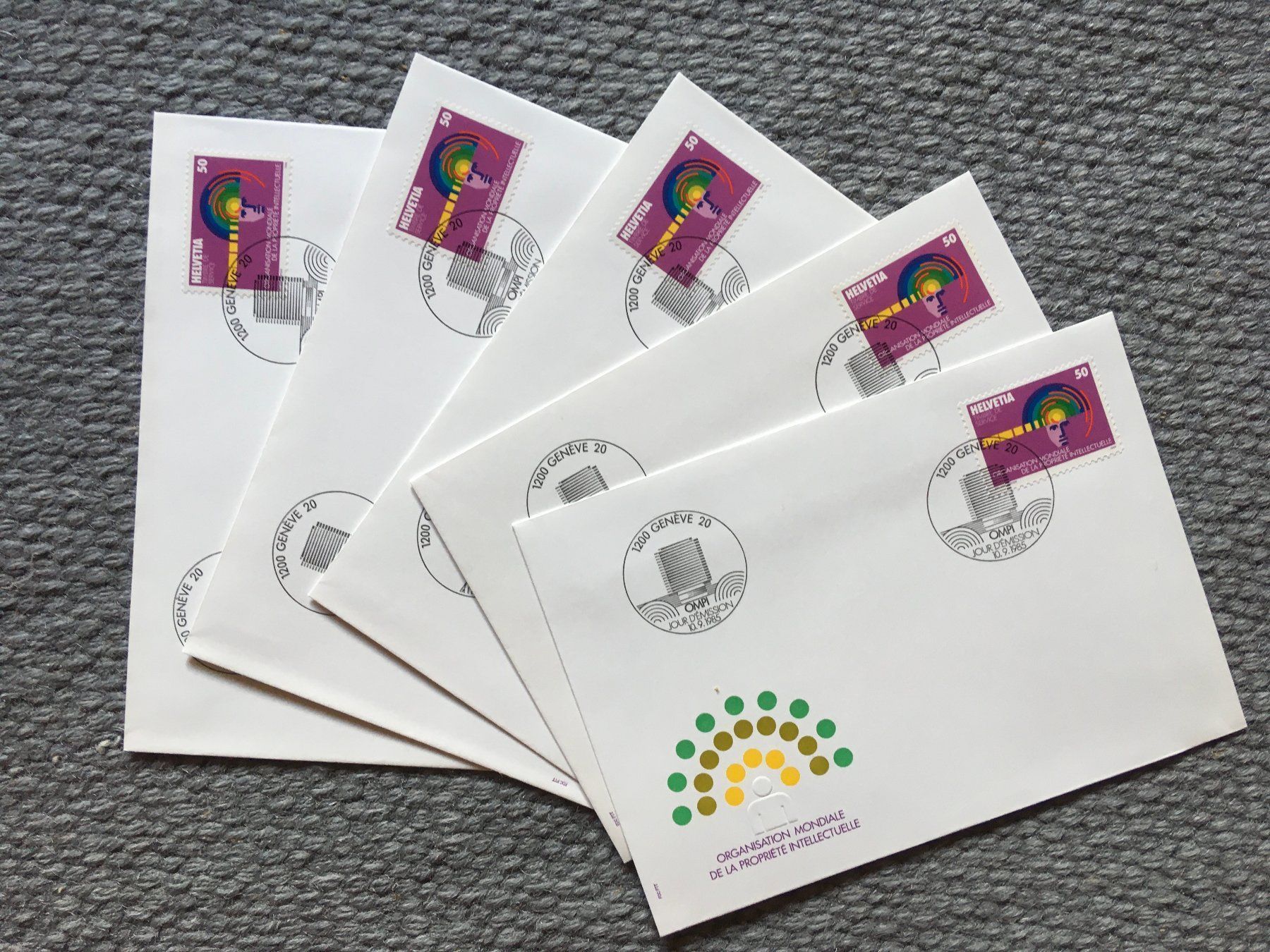 Tous les timbres: Dienstmarken OMPI 5x FDC Nr. 5 – D'occasion à Nesslau par andi_hon