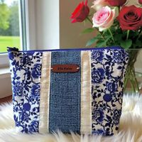 Moderne Patchwork - Kosmetiktasche - Handmade - Neu!