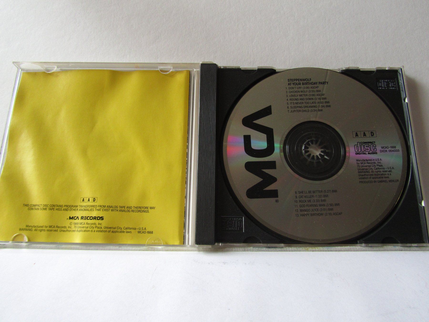 CD: Steppenwolf, CD, at your birthday party – Usato da Weiningen ZH venduto da dietsch57 2