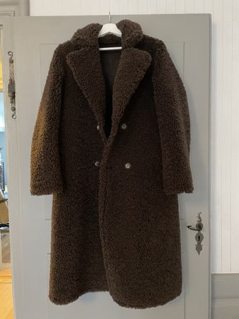 Langer Teddy Mantel Magicoral braun Grösse 40 neuwertig