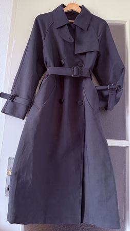 Trench-coat femme Massimo Dutti bleu marine taille S