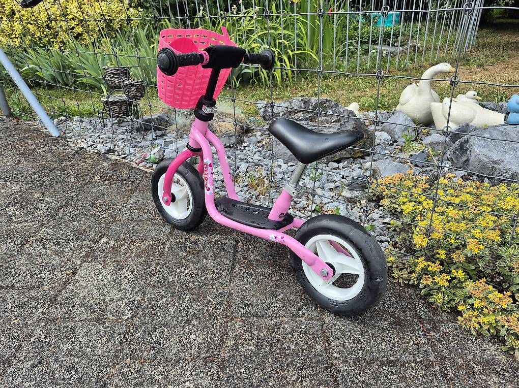 Veicoli per bambini: Laufrad Puky pink mit Körbli – Usato da Rorbas venduto da Scania130 2