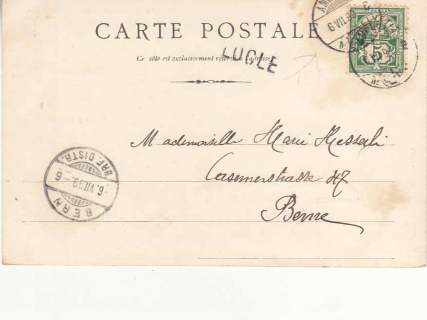 Cartoline postali: Locle 1899, mit Stabstempel Locle – Usato da Bürglen TG venduto da StampGraf 1