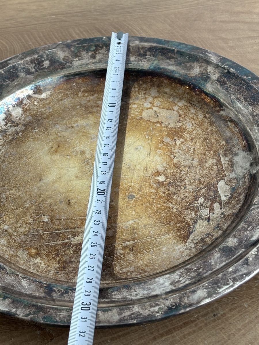 Ciondoli: Antike Brockmann versilberte Servierplatte 30 cm – Usato da Orpund venduto da BlackEagel80 5