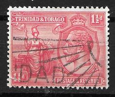 Trinidad & Tobago 1922: Britannia 1 1/2 d rot