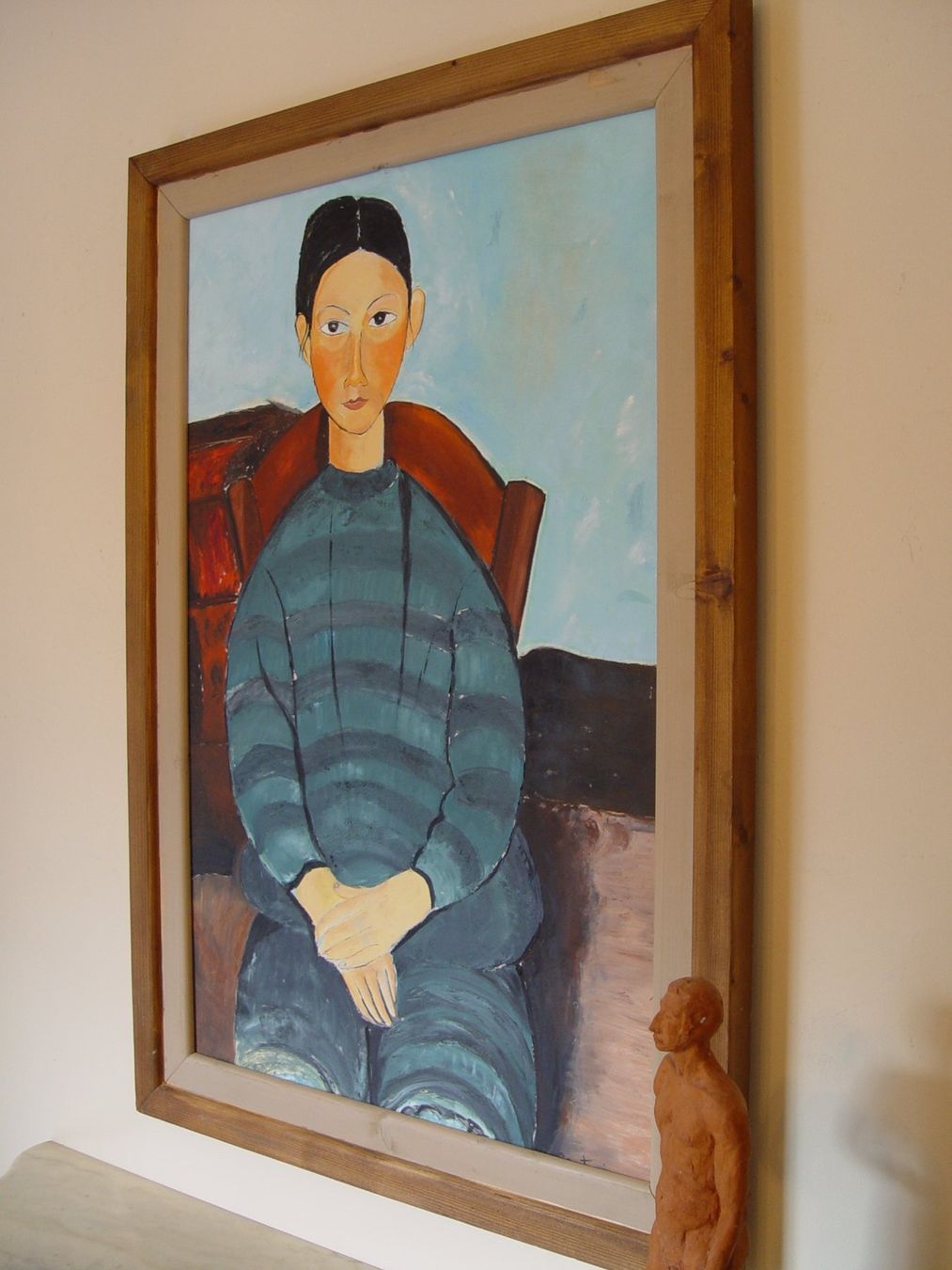 Gemälde: Grosses Oelgemälde nach Amadeo Modigliani – Gebraucht aus Rotkreuz von Dobermann5 1