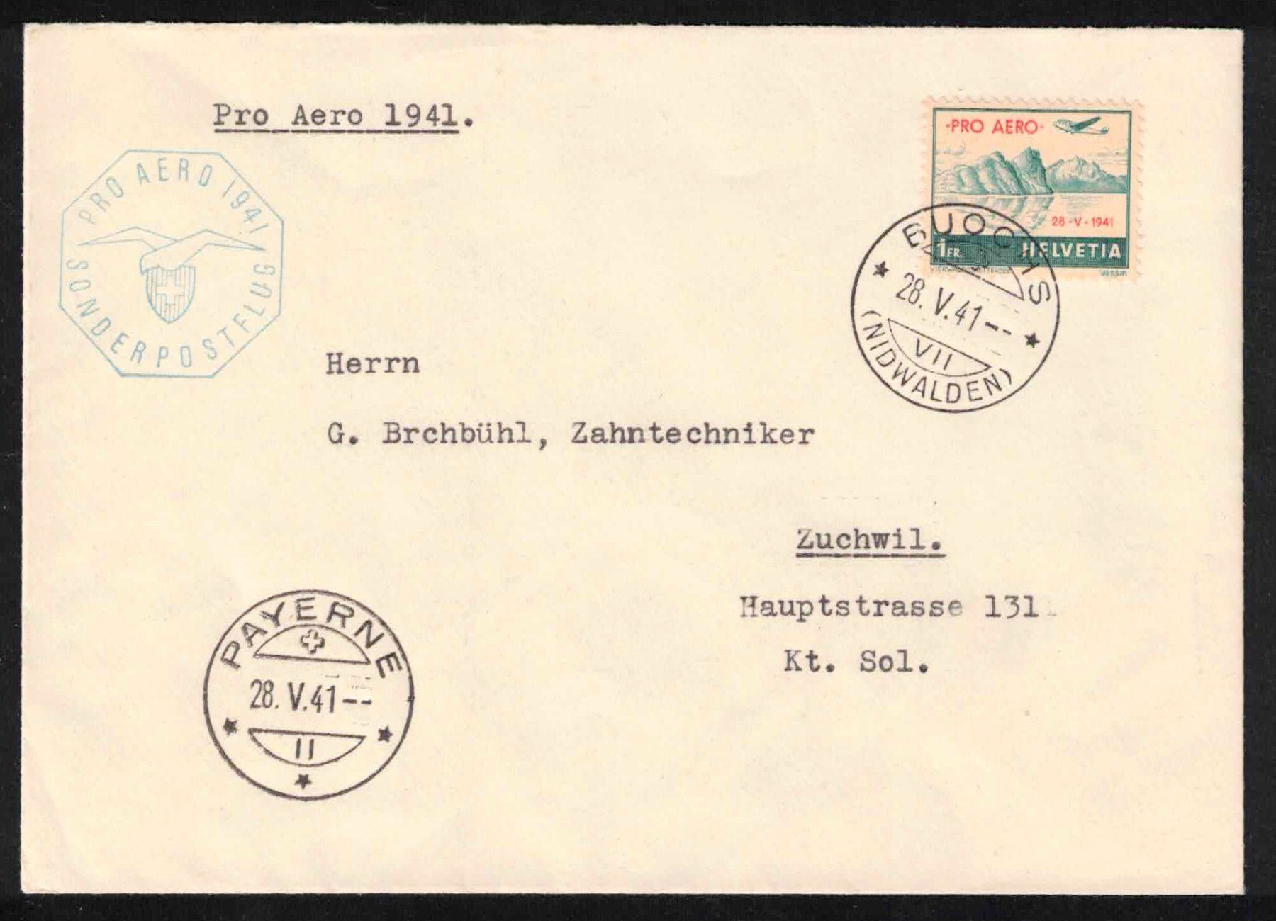 Tutti i francobolli: 1941 Flugpost Brief "Pro Aero 1941" – Nuovo (secondo la descrizione) da Nuglar venduto da Stamp88