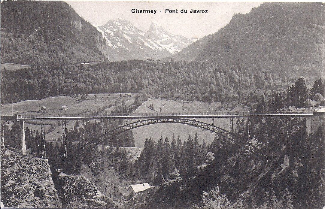 Cartoline postali: CHARMEY, pont du Javroz – Usato da Les Verrières venduto da Scampi0