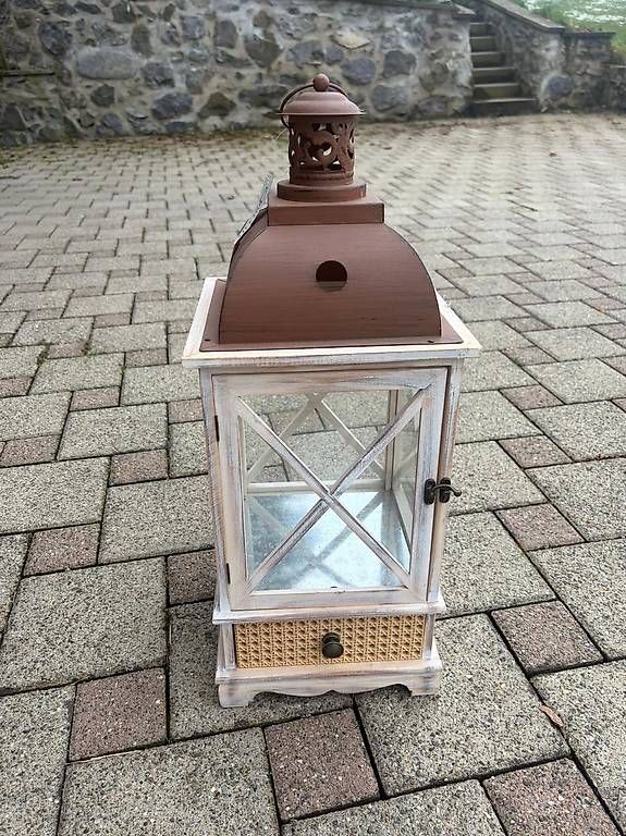 Tutte le decorazioni: 3x dekorative Holz-Laternen / Windlichter – Nuovo e nell'imballaggio originale da Müselbach venduto da Mueselbach 1