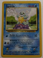 Pokémon Squirtle 63/102 Base Set 1999 Englisch Vintage