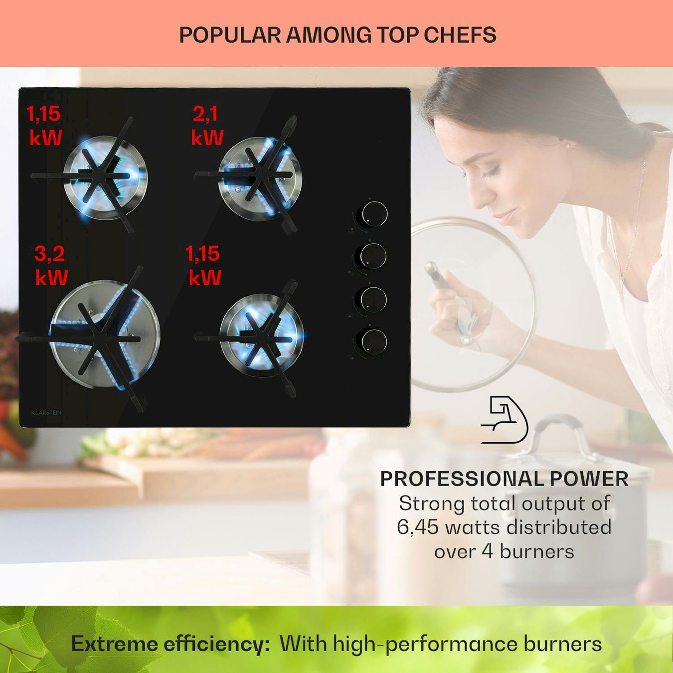 Cuisinières: Klarstein Gaskochfeld 60cm 4-flammig – Neuf avec emballage d'origine à Bottighofen par zaap 2