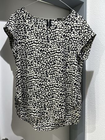Bluse von Only, Grösse 40, blau-creme
