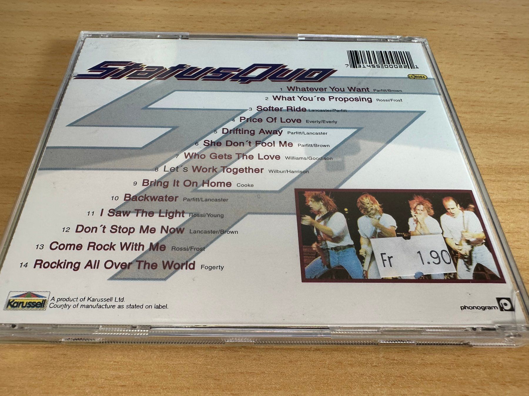 CD: Status Quo – A Few Bars More – Usato da Rikon im Tösstal venduto da Alpenmutz 1